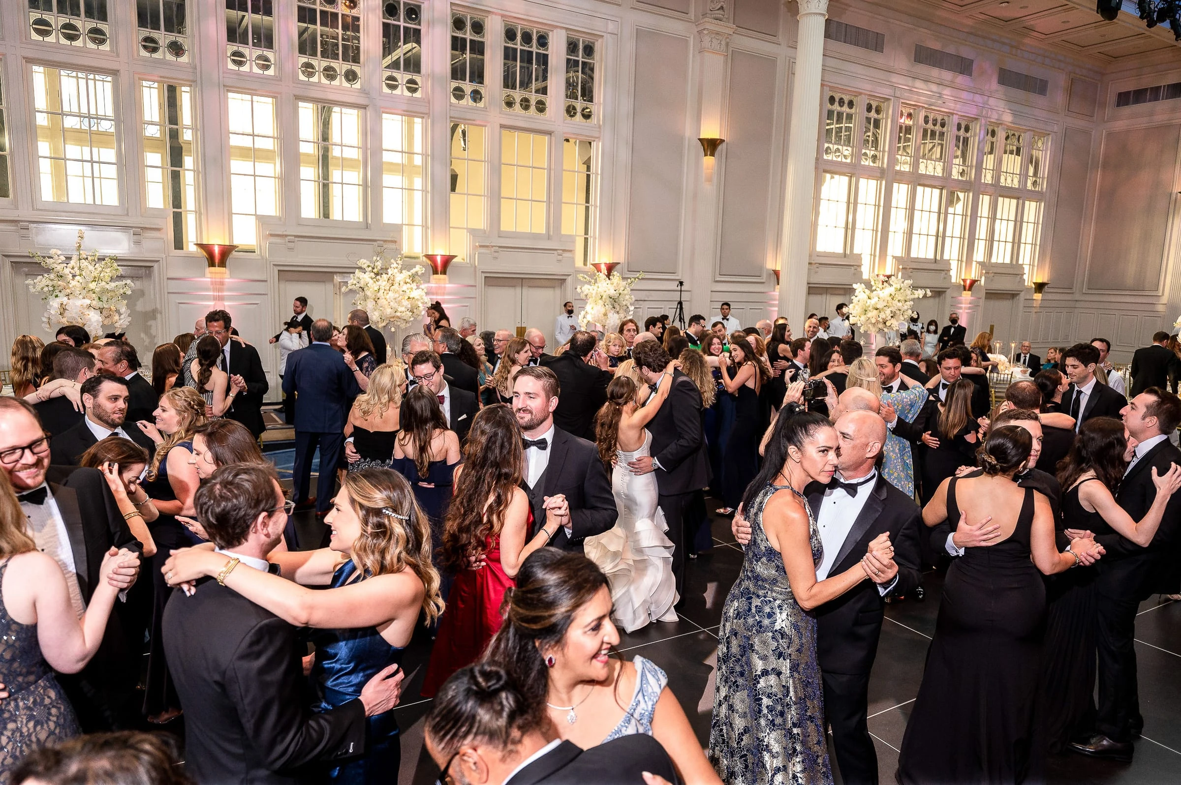 A packed dance floor late in the night — Casa Cipriani, New York